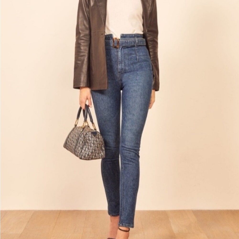 🩵 Reformation Jeans Keyo High & Skinny Belted Skinny Jeans 💙